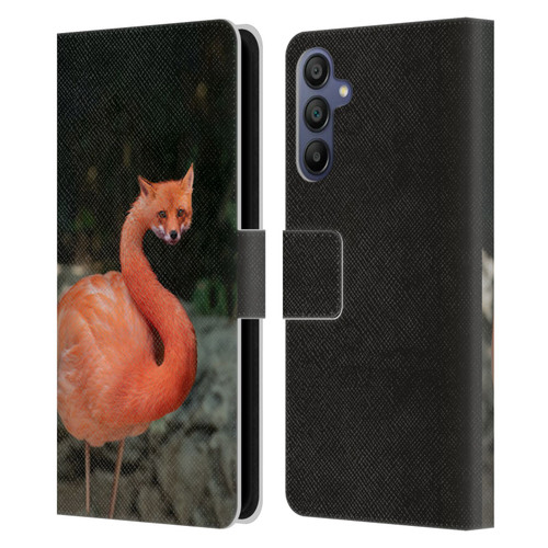 Pixelmated Animals Surreal Wildlife Foxmingo Leather Book Wallet Case Cover For Samsung Galaxy A15