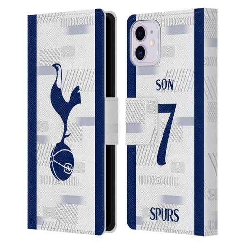 Tottenham Hotspur F.C. 2023/24 Players Son Heung-Min Leather Book Wallet Case Cover For Apple iPhone 11