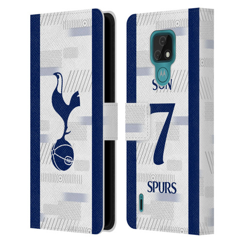 Tottenham Hotspur F.C. 2023/24 Players Son Heung-Min Leather Book Wallet Case Cover For Motorola Moto E7
