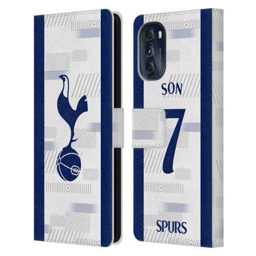 Tottenham Hotspur F.C. 2023/24 Players Son Heung-Min Leather Book Wallet Case Cover For Motorola Moto G (2022)