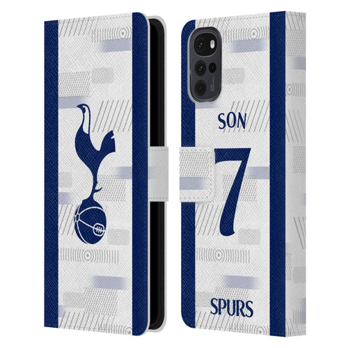 Tottenham Hotspur F.C. 2023/24 Players Son Heung-Min Leather Book Wallet Case Cover For Motorola Moto G22