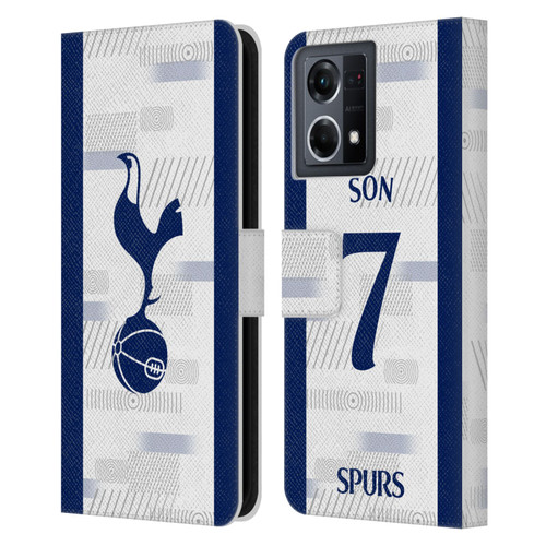 Tottenham Hotspur F.C. 2023/24 Players Son Heung-Min Leather Book Wallet Case Cover For OPPO Reno8 4G