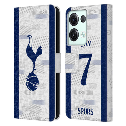 Tottenham Hotspur F.C. 2023/24 Players Son Heung-Min Leather Book Wallet Case Cover For OPPO Reno8 Pro