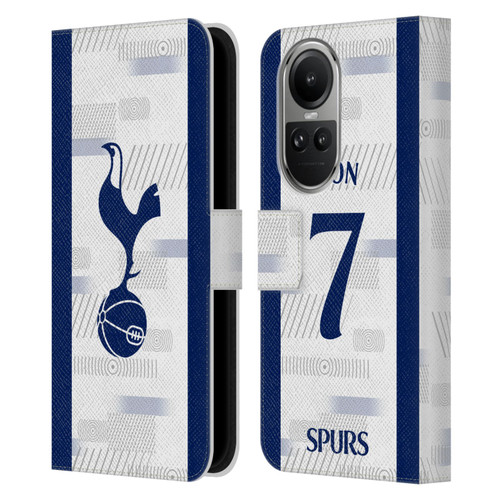 Tottenham Hotspur F.C. 2023/24 Players Son Heung-Min Leather Book Wallet Case Cover For OPPO Reno10 5G / Reno10 Pro 5G