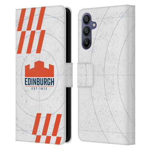 Edinburgh Rugby Logo Art White Leather Book Wallet Case Cover For Samsung Galaxy A15
