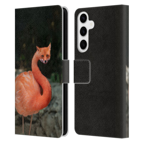 Pixelmated Animals Surreal Wildlife Foxmingo Leather Book Wallet Case Cover For Samsung Galaxy S24+ 5G