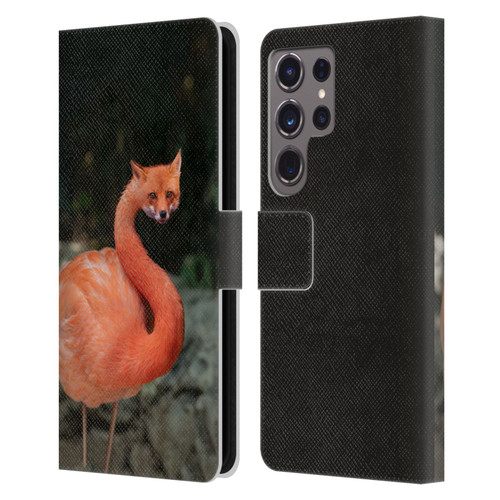 Pixelmated Animals Surreal Wildlife Foxmingo Leather Book Wallet Case Cover For Samsung Galaxy S24 Ultra 5G