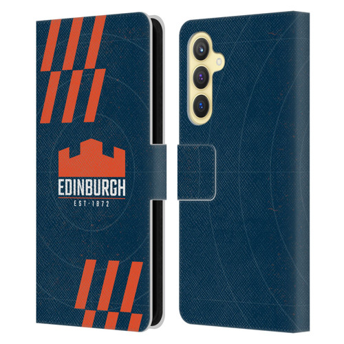 Edinburgh Rugby Logo Art Navy Blue Leather Book Wallet Case Cover For Samsung Galaxy S23 FE 5G