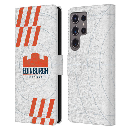 Edinburgh Rugby Logo Art White Leather Book Wallet Case Cover For Samsung Galaxy S24 Ultra 5G