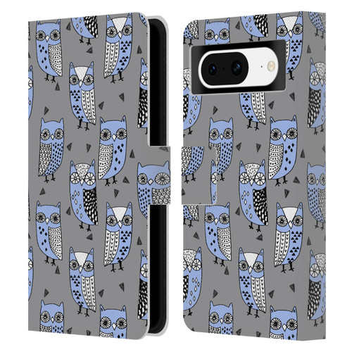 Andrea Lauren Design Birds Owls Leather Book Wallet Case Cover For Google Pixel 8