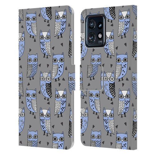 Andrea Lauren Design Birds Owls Leather Book Wallet Case Cover For Motorola Moto Edge 40 Pro