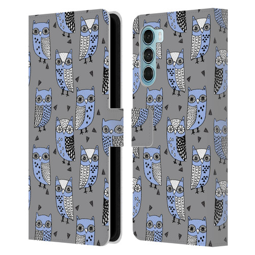 Andrea Lauren Design Birds Owls Leather Book Wallet Case Cover For Motorola Edge S30 / Moto G200 5G