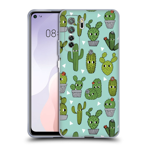Andrea Lauren Design Plant Pattern Happy Cactus Soft Gel Case for Huawei Nova 7 SE/P40 Lite 5G