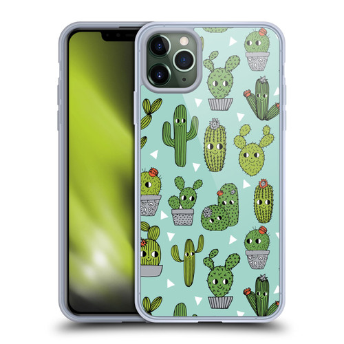 Andrea Lauren Design Plant Pattern Happy Cactus Soft Gel Case for Apple iPhone 11 Pro Max