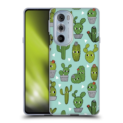 Andrea Lauren Design Plant Pattern Happy Cactus Soft Gel Case for Motorola Edge X30