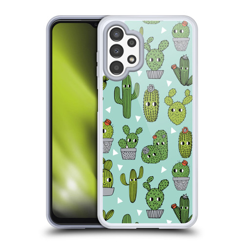 Andrea Lauren Design Plant Pattern Happy Cactus Soft Gel Case for Samsung Galaxy A13 (2022)