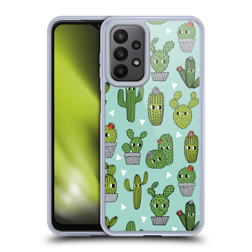 Andrea Lauren Design Plant Pattern Happy Cactus Soft Gel Case for Samsung Galaxy A23 / 5G (2022)