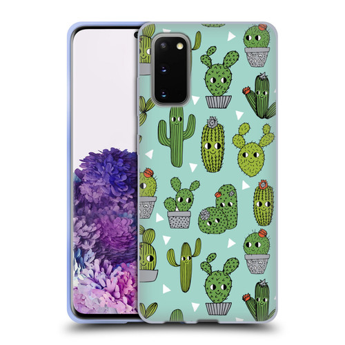 Andrea Lauren Design Plant Pattern Happy Cactus Soft Gel Case for Samsung Galaxy S20 / S20 5G