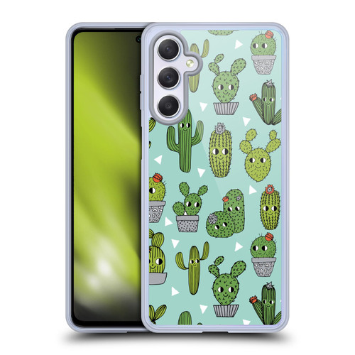 Andrea Lauren Design Plant Pattern Happy Cactus Soft Gel Case for Samsung Galaxy M54 5G