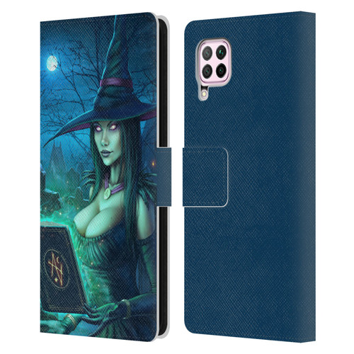 Christos Karapanos Dark Hours Witch Leather Book Wallet Case Cover For Huawei Nova 6 SE / P40 Lite