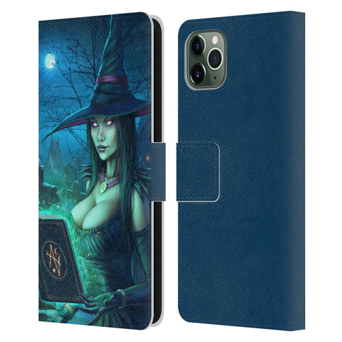 Christos Karapanos Dark Hours Witch Leather Book Wallet Case Cover For Apple iPhone 11 Pro Max