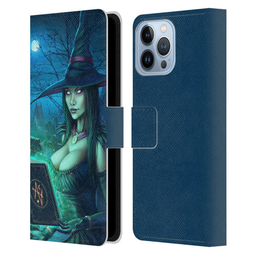Christos Karapanos Dark Hours Witch Leather Book Wallet Case Cover For Apple iPhone 13 Pro Max
