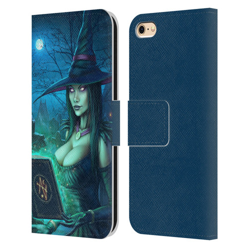 Christos Karapanos Dark Hours Witch Leather Book Wallet Case Cover For Apple iPhone 6 / iPhone 6s
