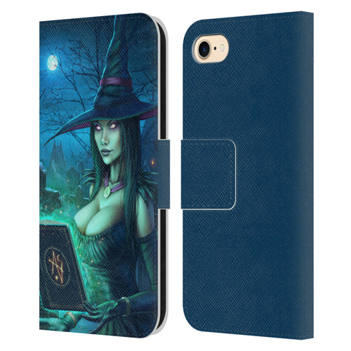 Christos Karapanos Dark Hours Witch Leather Book Wallet Case Cover For Apple iPhone 7 / 8 / SE 2020 & 2022