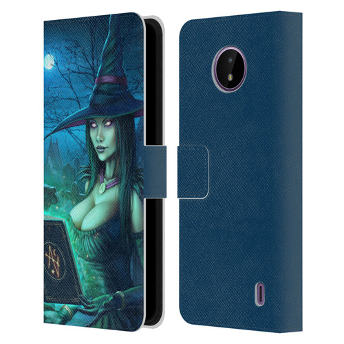 Christos Karapanos Dark Hours Witch Leather Book Wallet Case Cover For Nokia C10 / C20