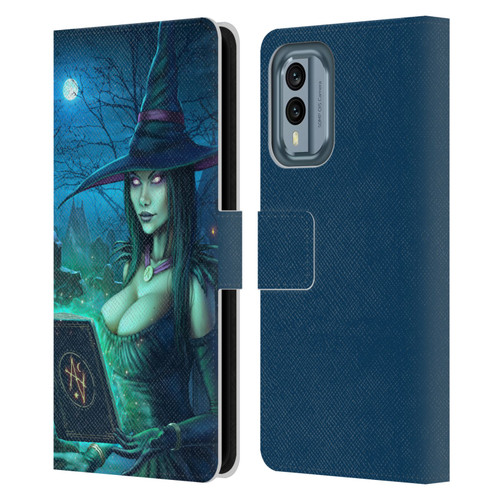 Christos Karapanos Dark Hours Witch Leather Book Wallet Case Cover For Nokia X30
