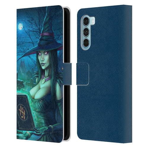 Christos Karapanos Dark Hours Witch Leather Book Wallet Case Cover For Motorola Edge S30 / Moto G200 5G