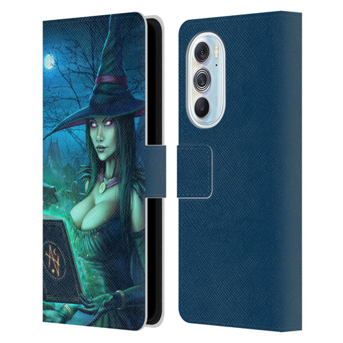 Christos Karapanos Dark Hours Witch Leather Book Wallet Case Cover For Motorola Edge X30