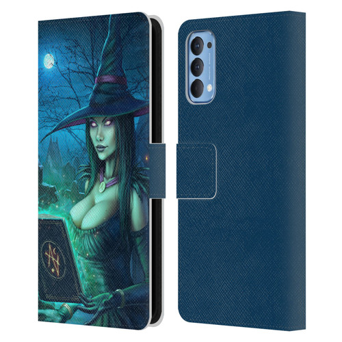 Christos Karapanos Dark Hours Witch Leather Book Wallet Case Cover For OPPO Reno 4 5G