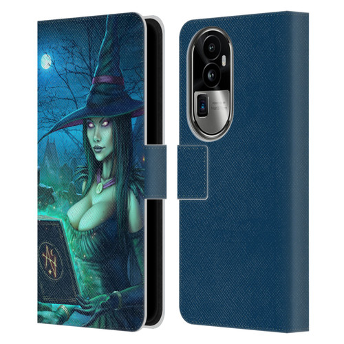 Christos Karapanos Dark Hours Witch Leather Book Wallet Case Cover For OPPO Reno10 Pro+