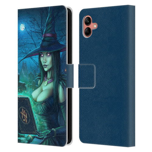 Christos Karapanos Dark Hours Witch Leather Book Wallet Case Cover For Samsung Galaxy A04 (2022)