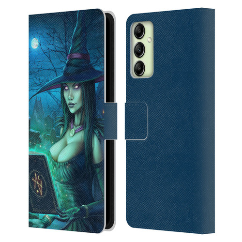 Christos Karapanos Dark Hours Witch Leather Book Wallet Case Cover For Samsung Galaxy A14 5G