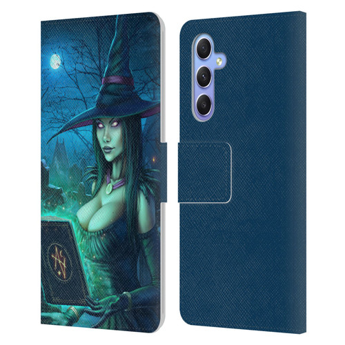 Christos Karapanos Dark Hours Witch Leather Book Wallet Case Cover For Samsung Galaxy A34 5G