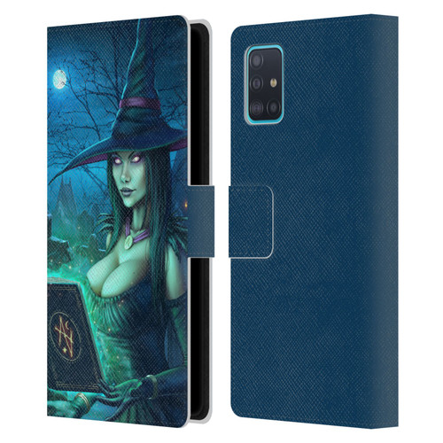 Christos Karapanos Dark Hours Witch Leather Book Wallet Case Cover For Samsung Galaxy A51 (2019)