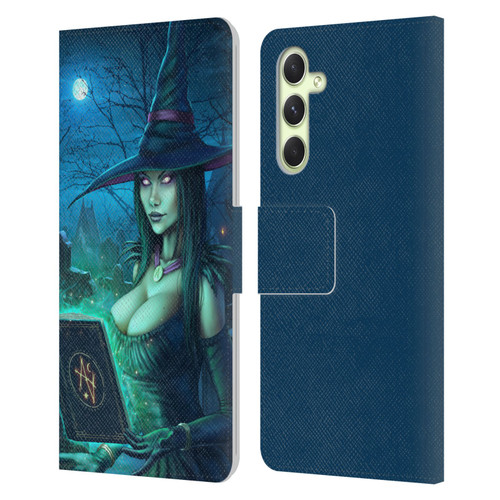 Christos Karapanos Dark Hours Witch Leather Book Wallet Case Cover For Samsung Galaxy A54 5G