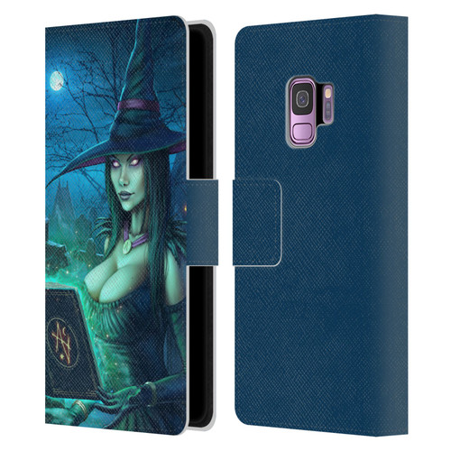 Christos Karapanos Dark Hours Witch Leather Book Wallet Case Cover For Samsung Galaxy S9