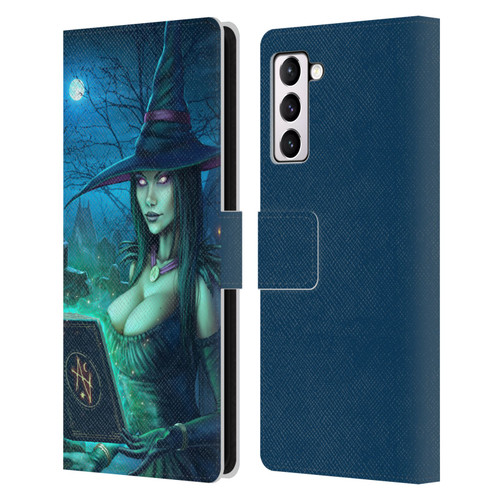 Christos Karapanos Dark Hours Witch Leather Book Wallet Case Cover For Samsung Galaxy S21+ 5G