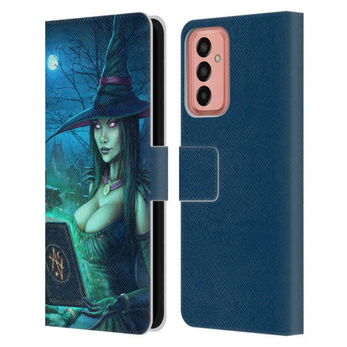 Christos Karapanos Dark Hours Witch Leather Book Wallet Case Cover For Samsung Galaxy M13 (2022)