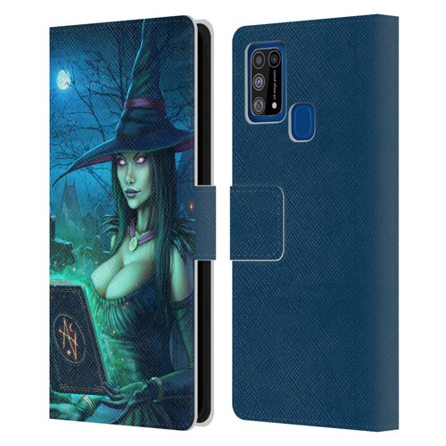 Christos Karapanos Dark Hours Witch Leather Book Wallet Case Cover For Samsung Galaxy M31 (2020)