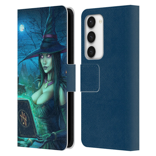 Christos Karapanos Dark Hours Witch Leather Book Wallet Case Cover For Samsung Galaxy S23 5G