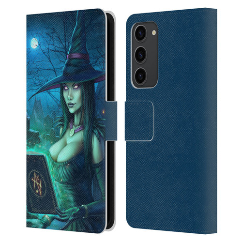Christos Karapanos Dark Hours Witch Leather Book Wallet Case Cover For Samsung Galaxy S23+ 5G