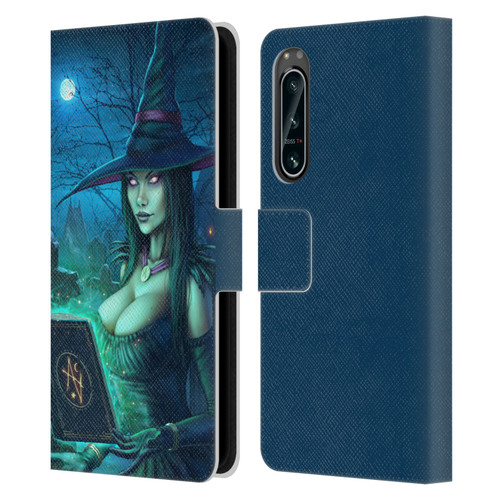 Christos Karapanos Dark Hours Witch Leather Book Wallet Case Cover For Sony Xperia 5 IV