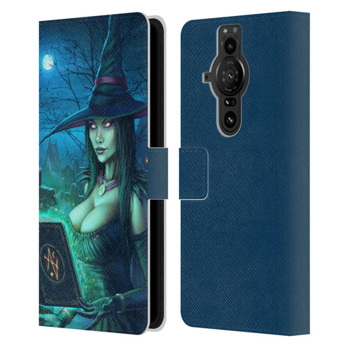 Christos Karapanos Dark Hours Witch Leather Book Wallet Case Cover For Sony Xperia Pro-I