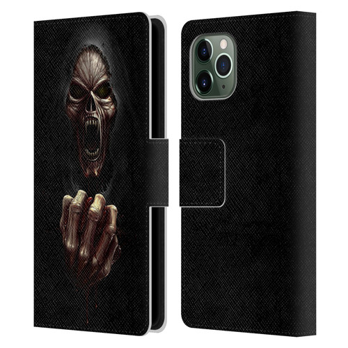 Christos Karapanos Horror Don't Break My Heart Leather Book Wallet Case Cover For Apple iPhone 11 Pro