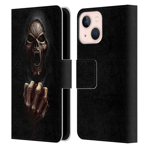 Christos Karapanos Horror Don't Break My Heart Leather Book Wallet Case Cover For Apple iPhone 13 Mini