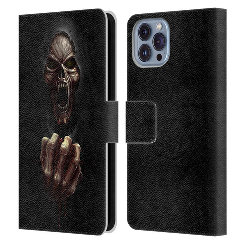 Christos Karapanos Horror Don't Break My Heart Leather Book Wallet Case Cover For Apple iPhone 14